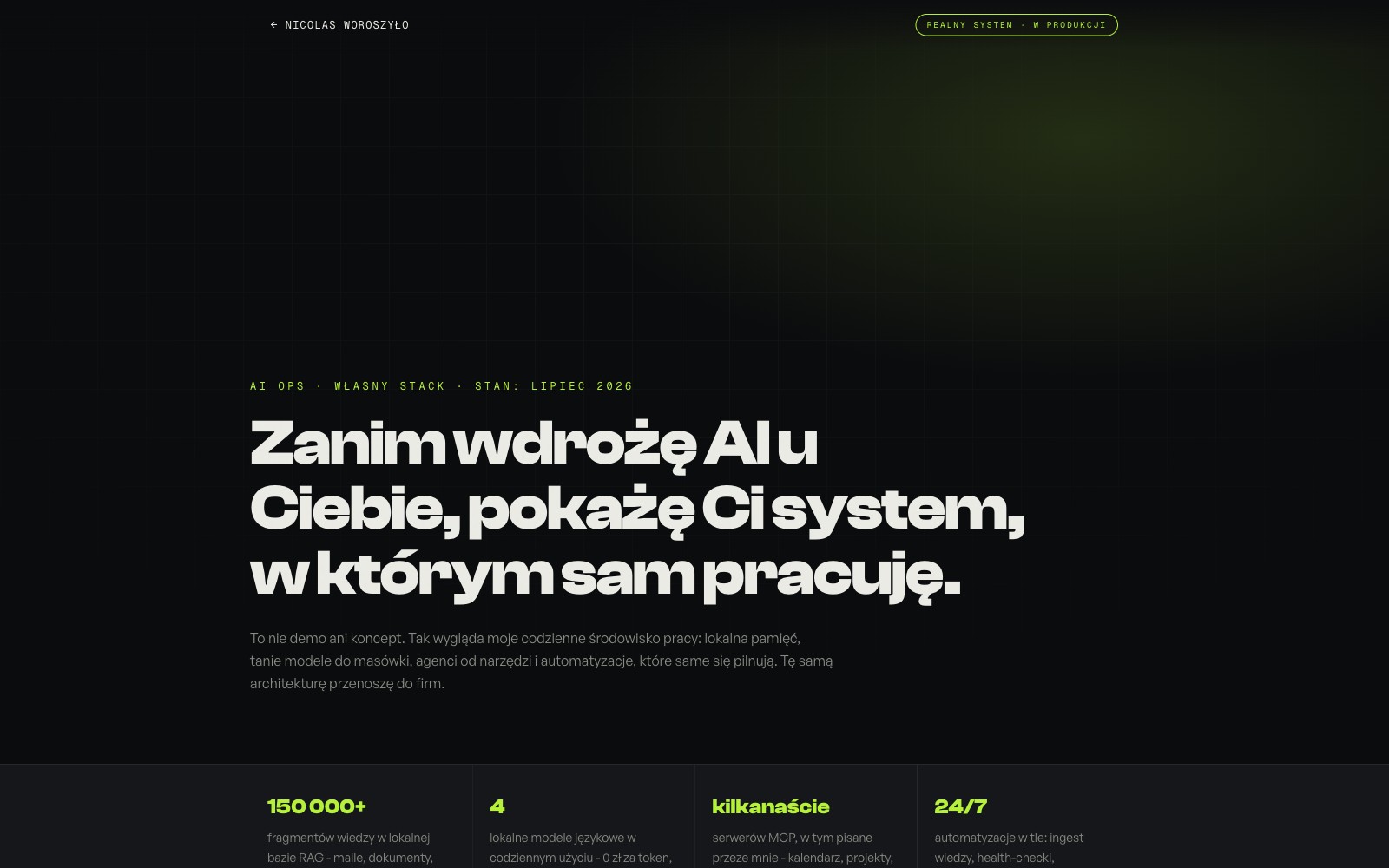 AI Ops - własny stack